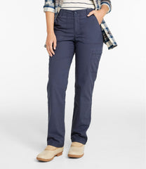 L.L.Bean On Sale | Women's 207 Vintage Cotton Canvas Pants, Mid-Rise Straight-Leg Cargo Lined