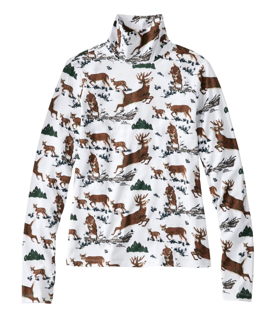 L.L.Bean Sale | Women's Signature Lightweight Cotton Turtleneck, Novelty