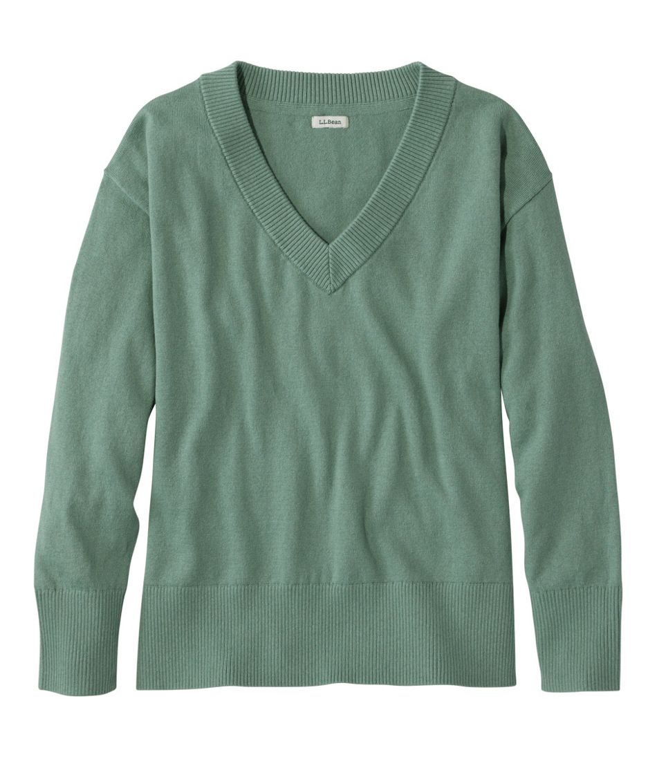 L.L.Bean Outlet | Women's Cotton/Cashmere Sweater, V-Neck