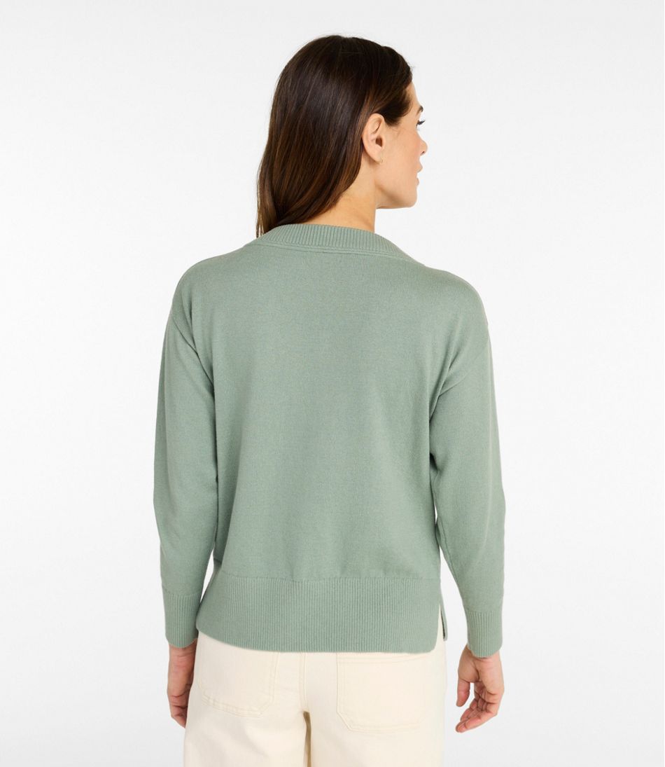 L.L.Bean Outlet | Women's Cotton/Cashmere Sweater, V-Neck