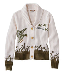 L.L.Bean Outlet | Women's Signature Original Cotton Sweater, Shawl Cardigan Novelty