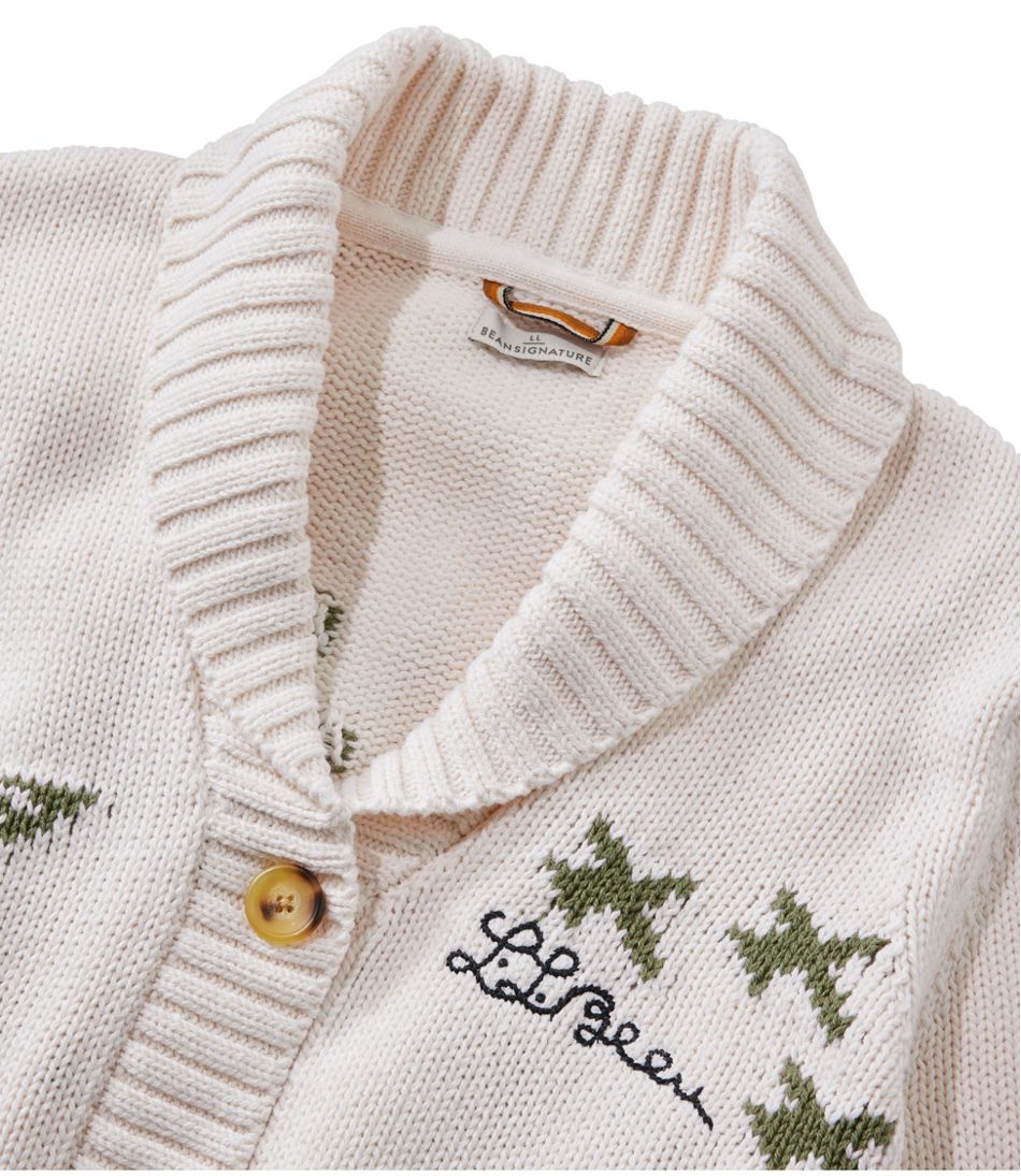 L.L.Bean Outlet | Women's Signature Original Cotton Sweater, Shawl Cardigan Novelty