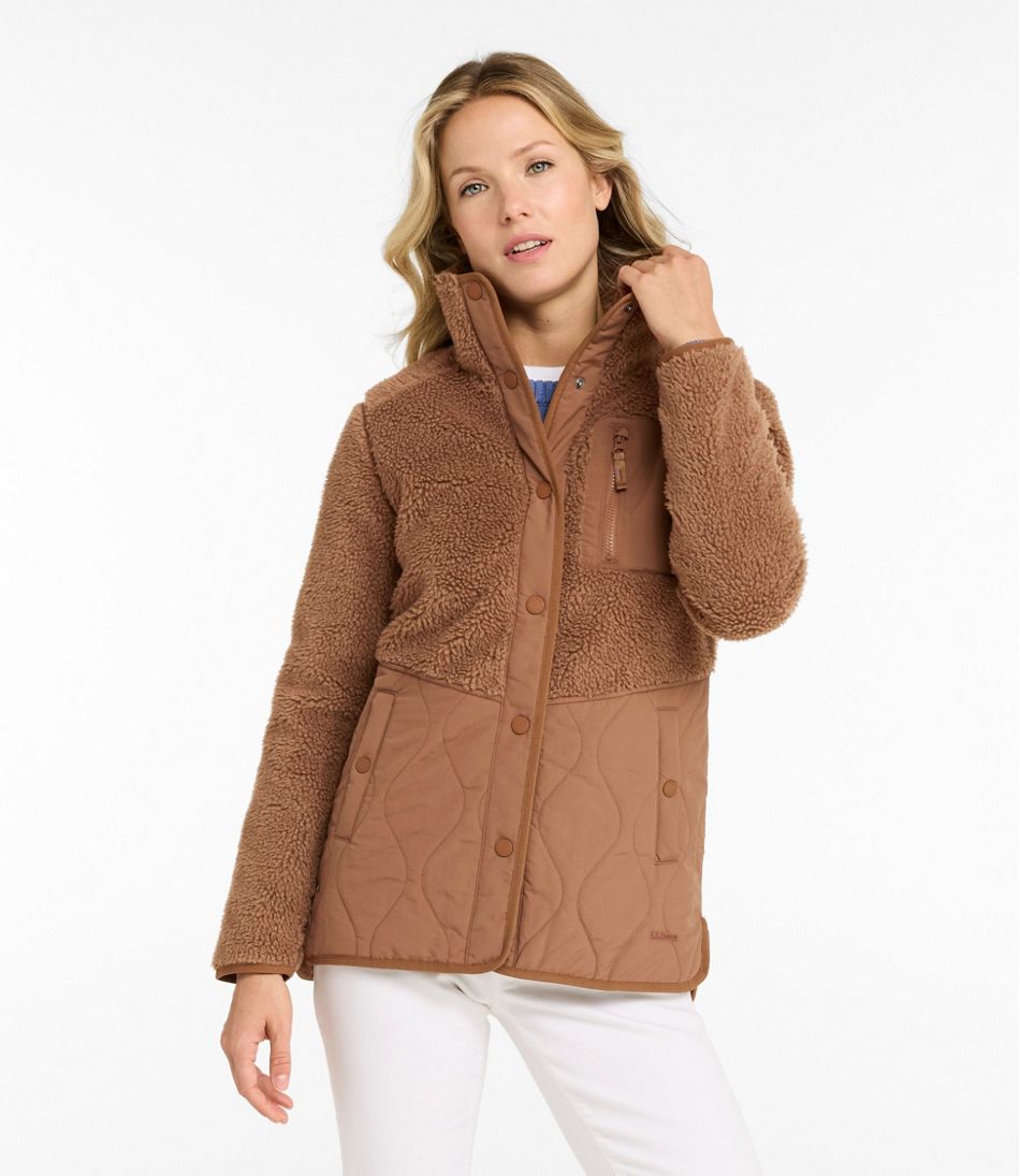 L.L.Bean Online | Women's Bean's Mixed Media Sherpa Fleece Jacket