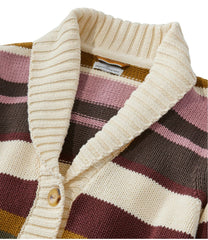 L.L.Bean Discount | Women's Signature Original Cotton Sweater, Shawl Cardigan Stripe