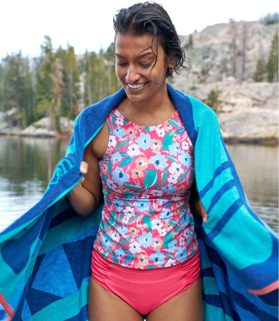 L.L.Bean On Sale | Women's BeanSport Highneck Tankini Top, Print