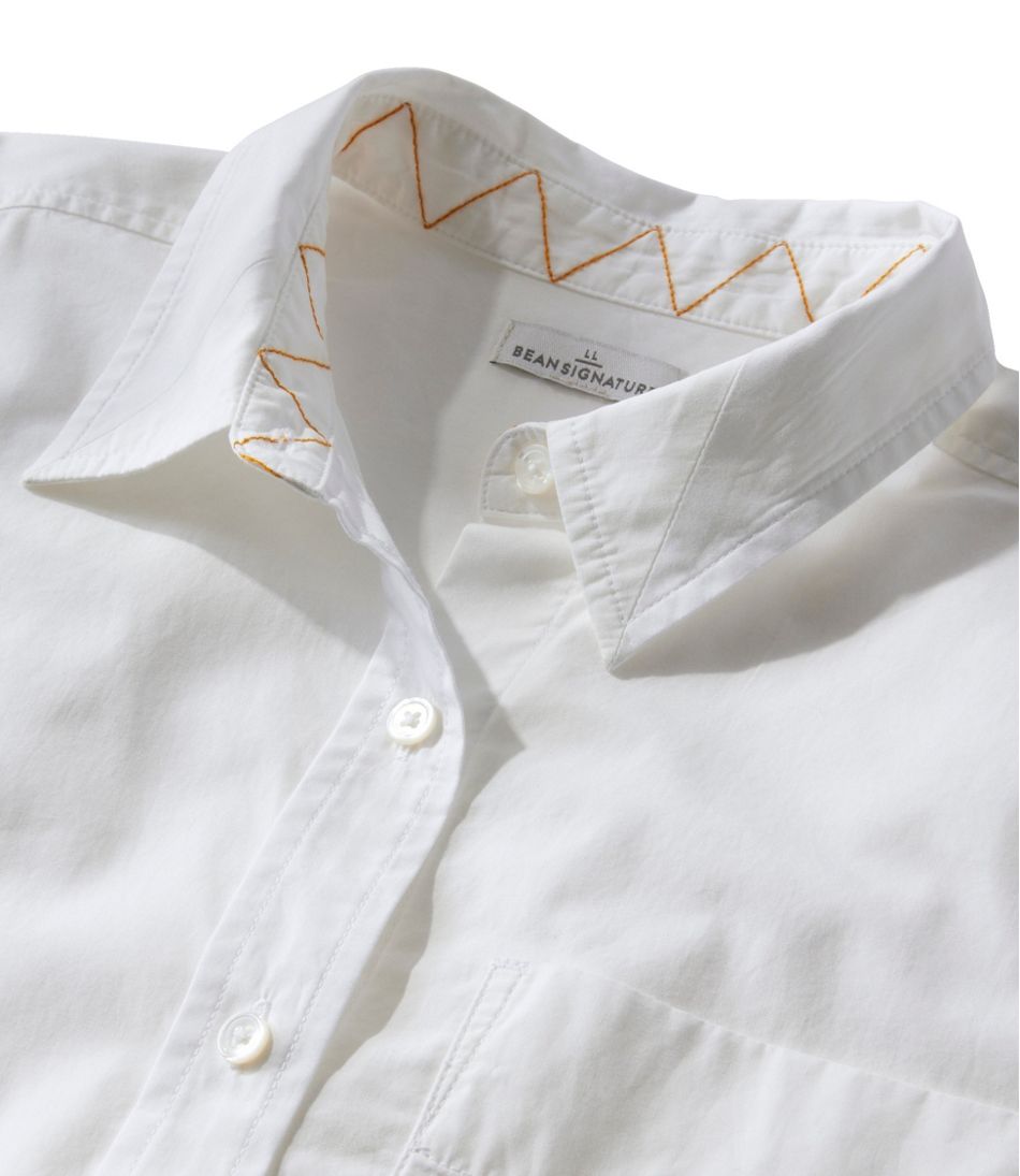 L.L.Bean On Sale | Women's Signature Premium Essential Poplin Shirt, Long-Sleeve