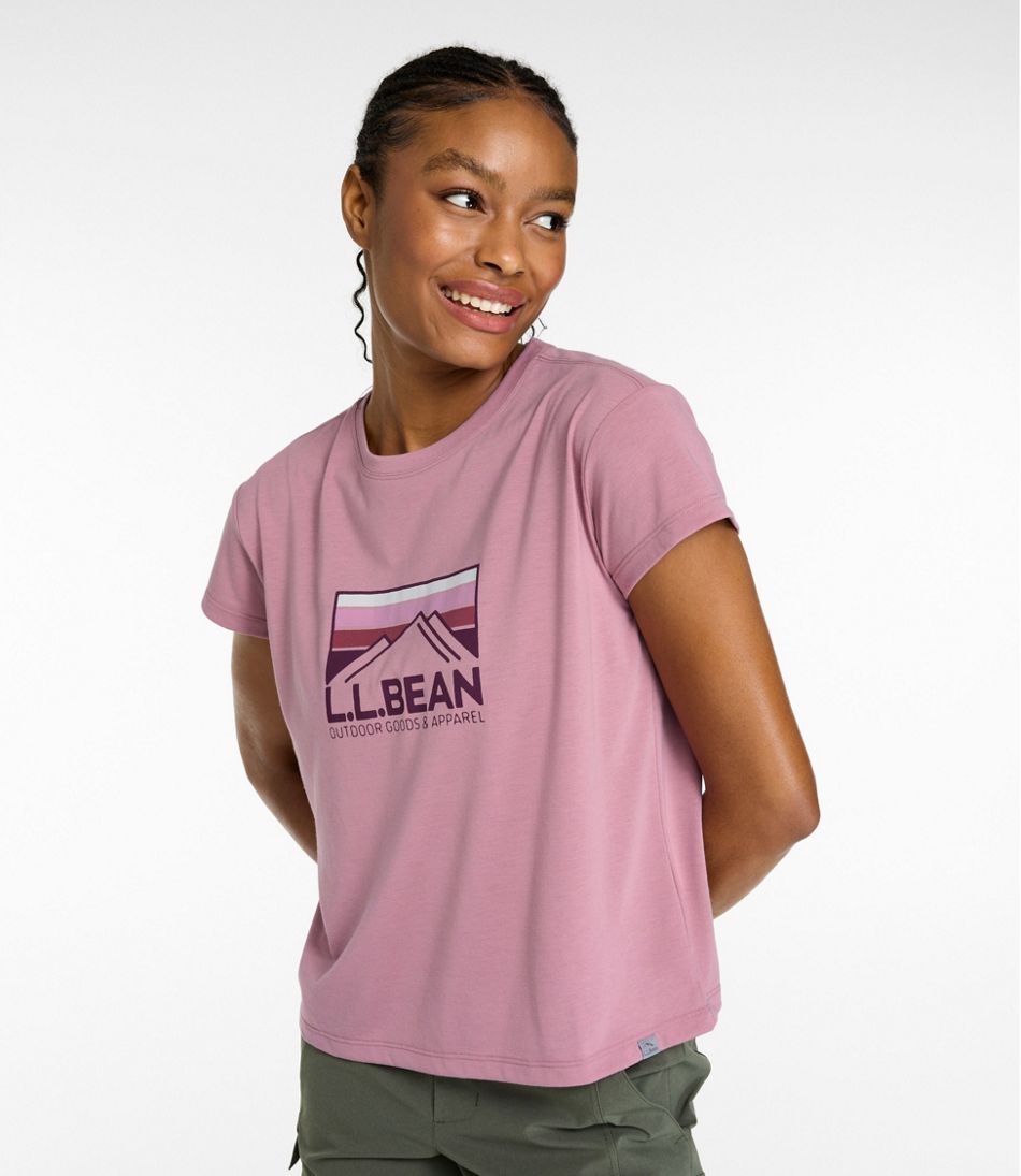L.L.Bean For Sale | Women's Mountainside Crewneck Tee, Short-Sleeve Graphic