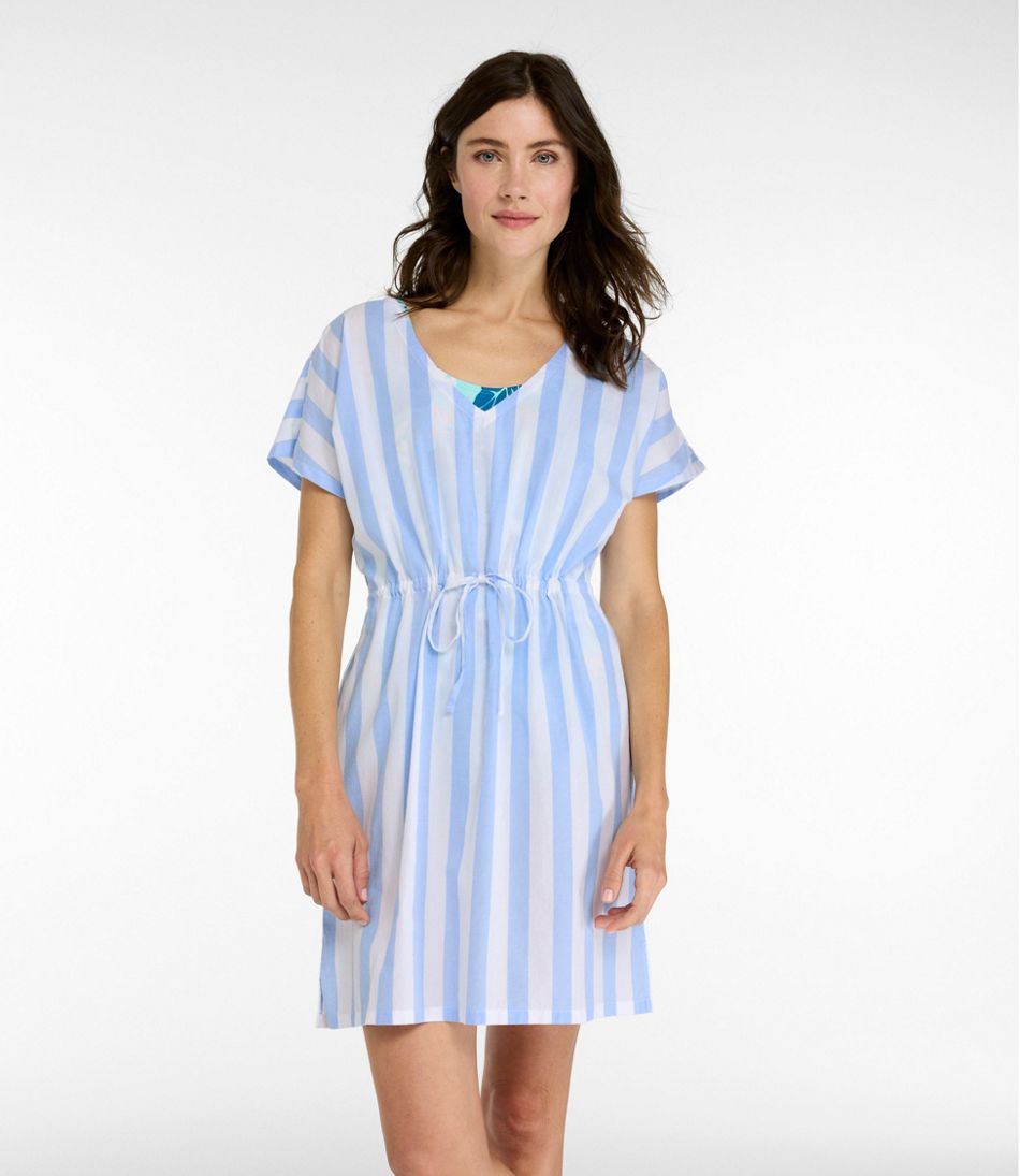 L.L.Bean For Sale | Women's Coastal Cotton Cover-Up Caftan, Print