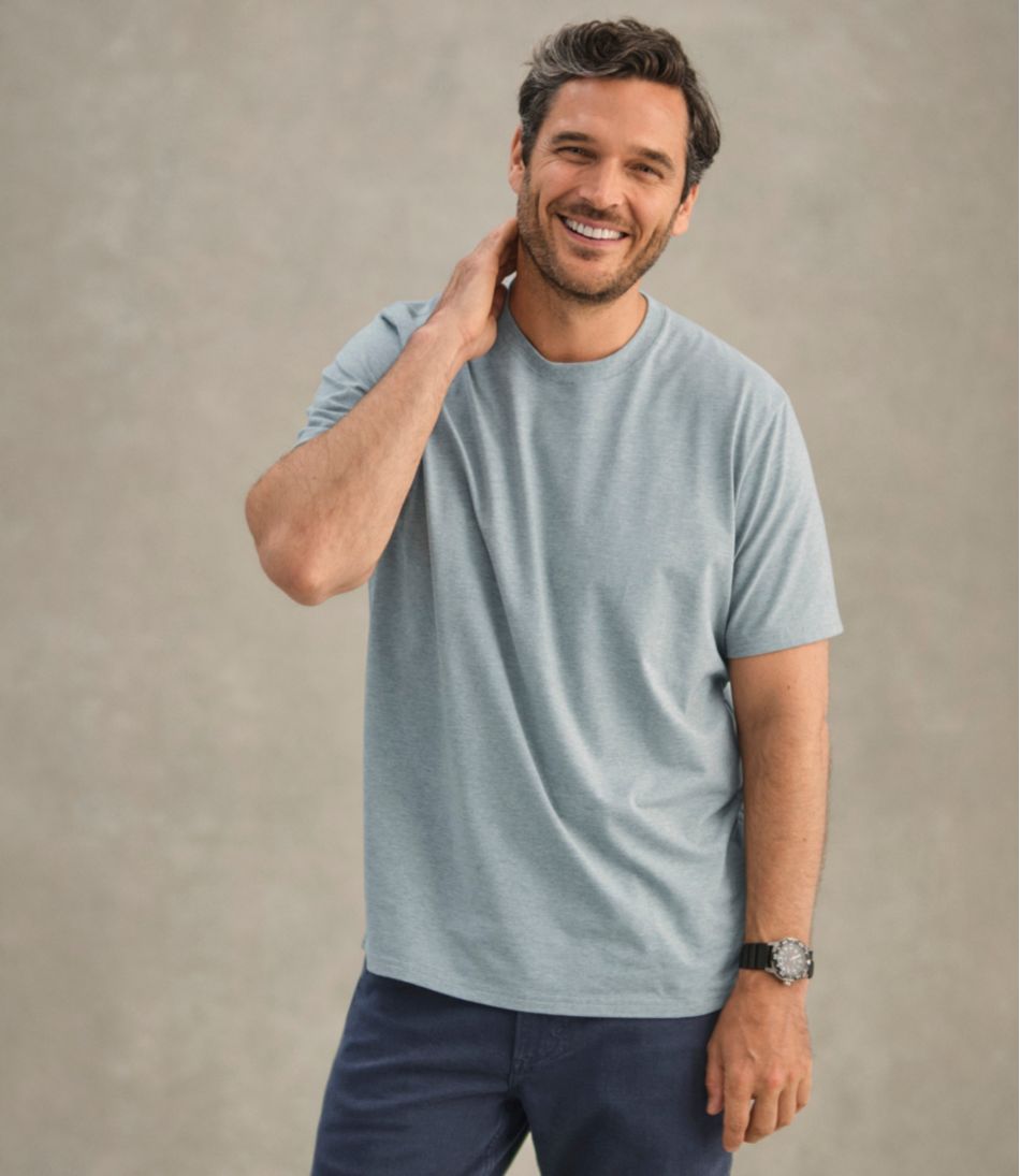 L.L.Bean Outlet | Men's Comfort Stretch Performance® Pima Tee, Short-Sleeve Without Pocket