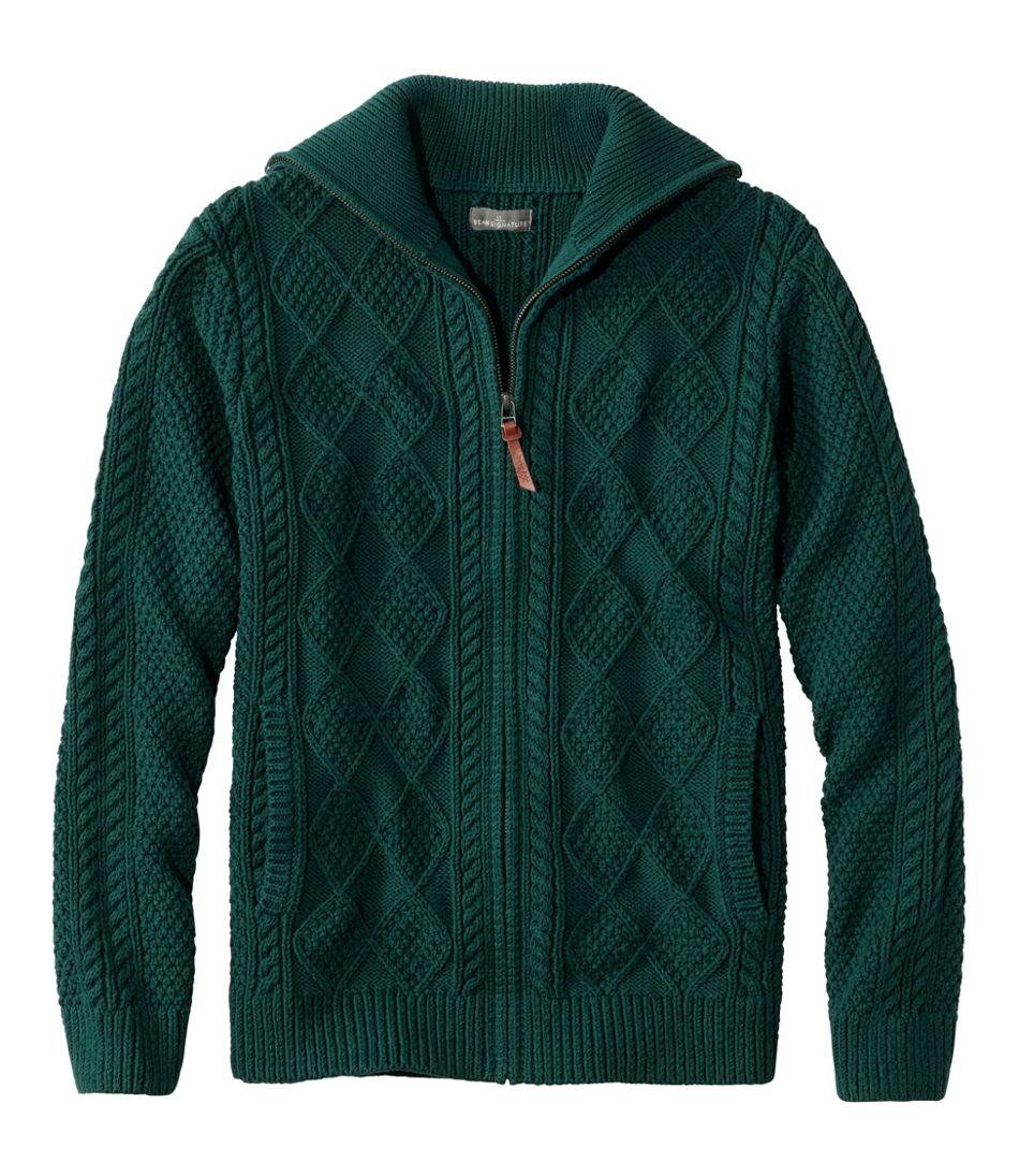 L.L.Bean Sale | Men's Signature Cotton Fisherman Sweater, Full-Zip