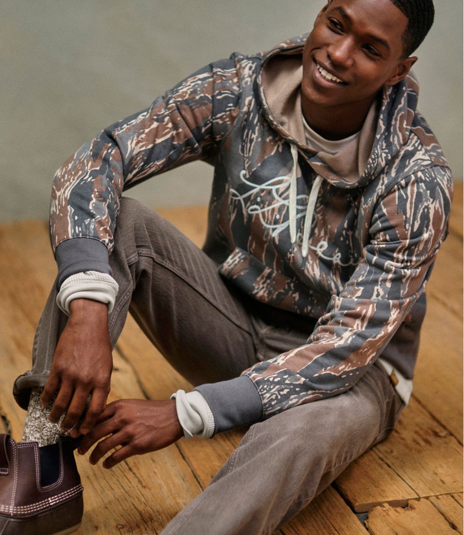L.L.Bean Outlet | Men's Signature Camp Hoodie Sweatshirt, Print