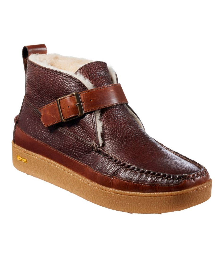 L.L.Bean Sale | Men's Lodge Moc Vibram® Buckle Boots, Shearling