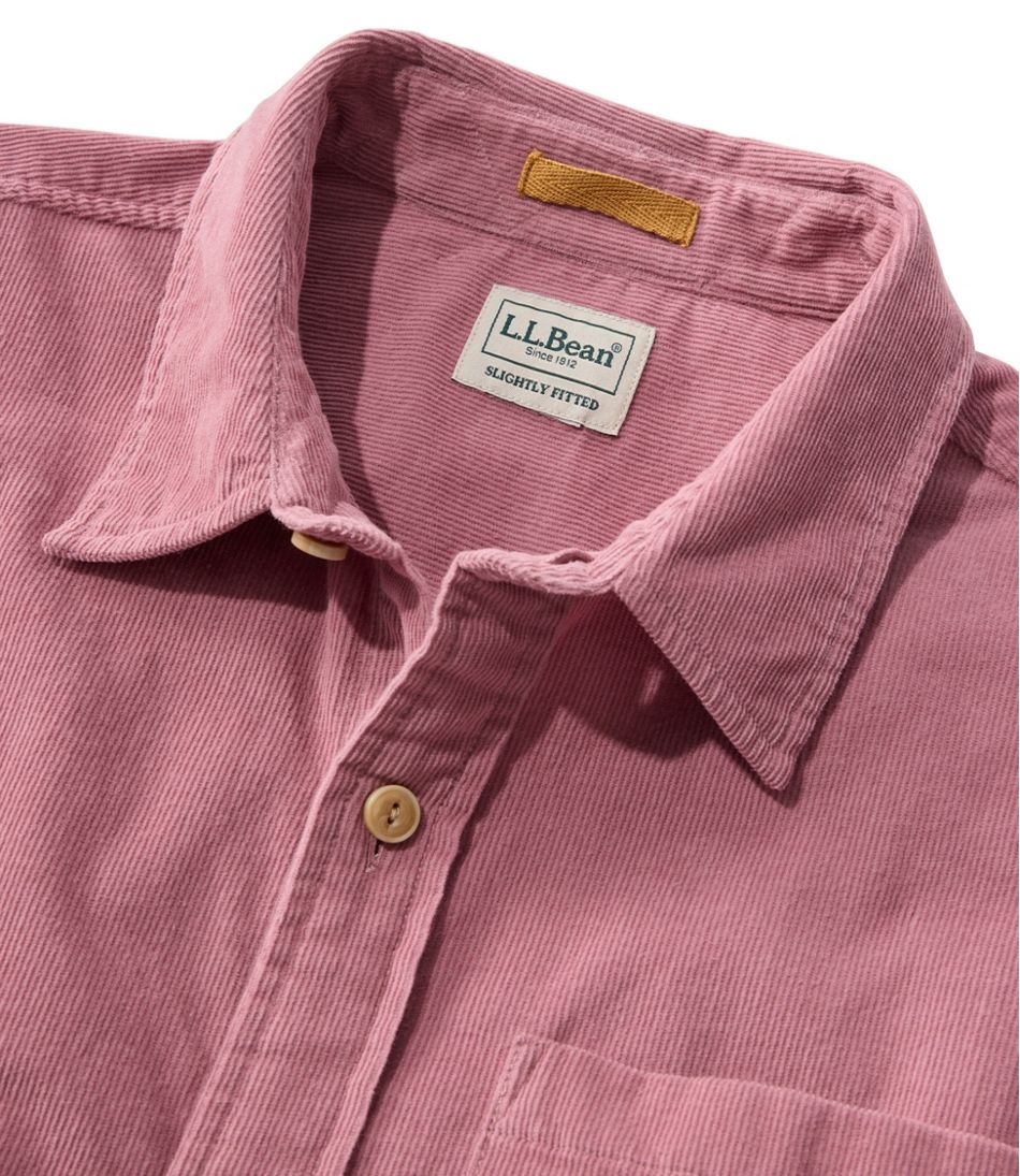 L.L.Bean Discount | Men's Sunwashed Corduroy Shirt, Slightly Fitted Untucked Fit