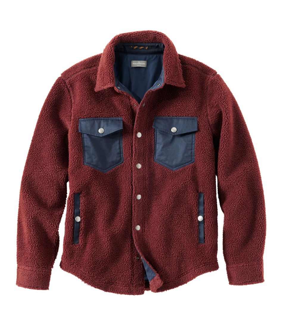 L.L.Bean Outlet | Men's Signature Mixed Media Fleece Shirt Jacket