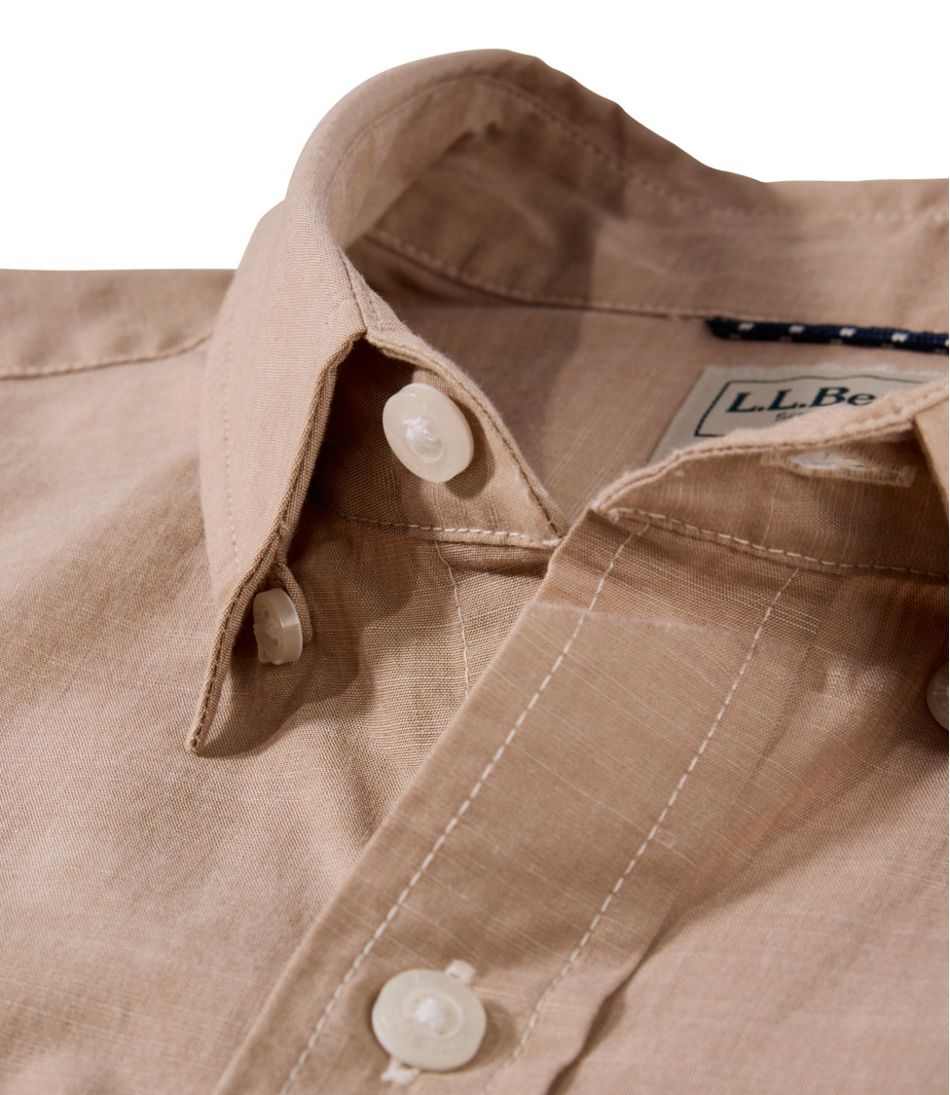 L.L.Bean For Sale | Men's Comfort Stretch Performance® Chambray Shirt, Short-Sleeve, Slightly Fitted Untucked Fit