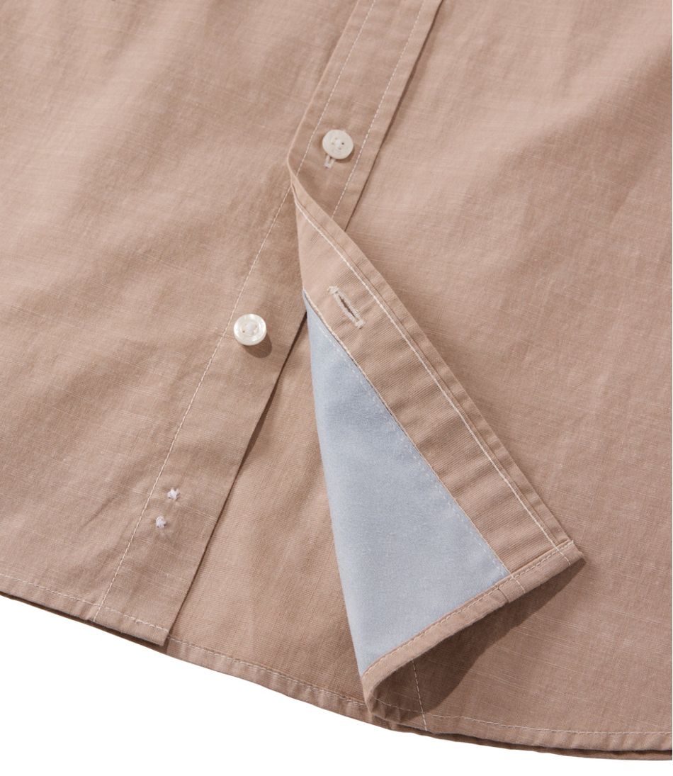 L.L.Bean For Sale | Men's Comfort Stretch Performance® Chambray Shirt, Short-Sleeve, Slightly Fitted Untucked Fit