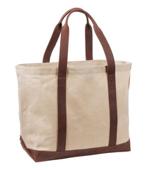 L.L.Bean Online | Leather-Trim Waxed Canvas Tote