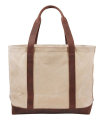 L.L.Bean Online | Leather-Trim Waxed Canvas Tote