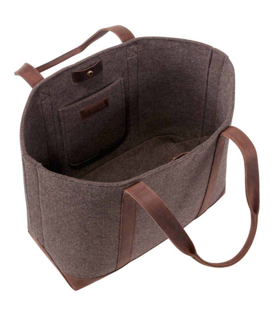 L.L.Bean Discount | Leather-Trim Wool Tote