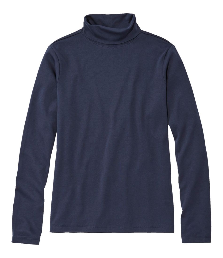 L.L.Bean New | Women's Pima Cotton Turtleneck, Long-Sleeve