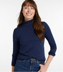 L.L.Bean New | Women's Pima Cotton Turtleneck, Long-Sleeve