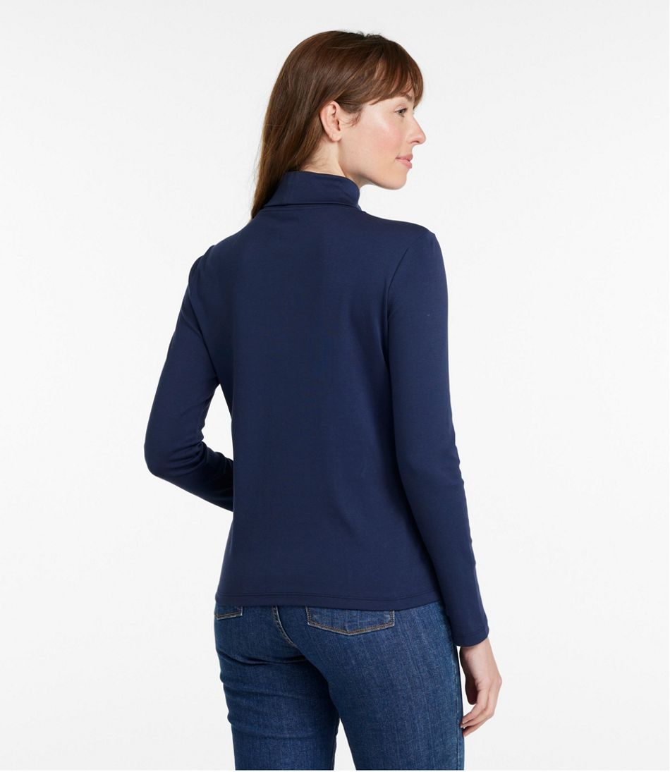 L.L.Bean New | Women's Pima Cotton Turtleneck, Long-Sleeve