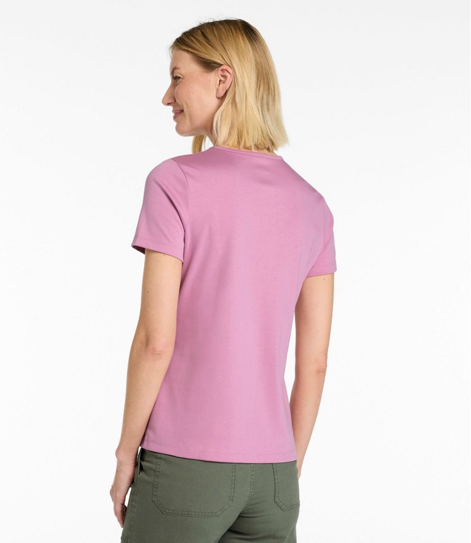 L.L.Bean Online | Women's Pima Cotton Tee, Short-Sleeve Crewneck