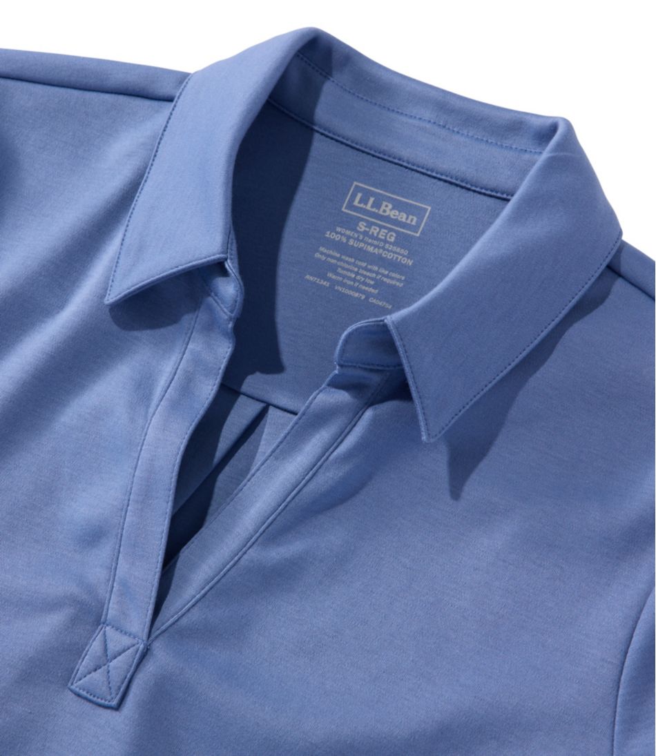 L.L.Bean Discount | Women's Pima Cotton Tee, Three-Quarter-Sleeve Polo