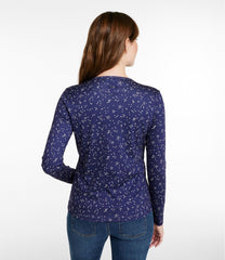 L.L.Bean On Sale | Women's Pima Cotton Tee, Long-Sleeve Crewneck Print