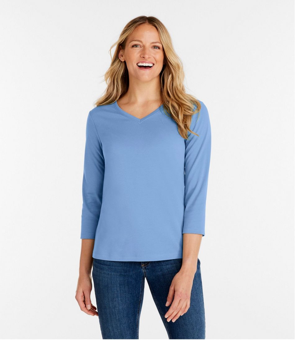 L.L.Bean New | Women's V-Neck, Three-Quarter-Sleeve