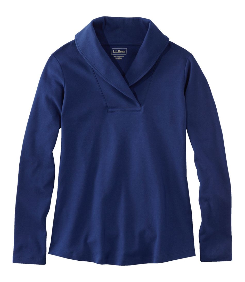 L.L.Bean Online | Women's Pullover, Long-Sleeve Shawl Collar