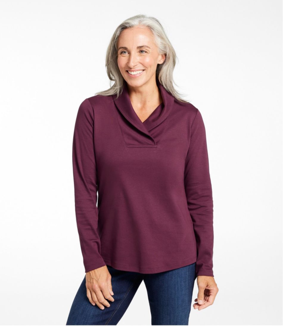 L.L.Bean Online | Women's Pullover, Long-Sleeve Shawl Collar