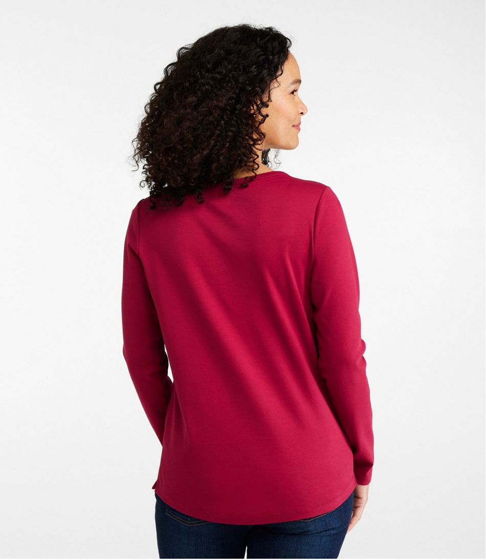 L.L.Bean Sale | Women's V-Neck Henley, Long-Sleeve