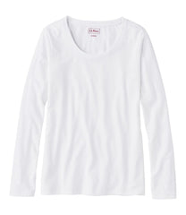 L.L.Bean On Sale | Women's Soft Stretch Supima-Blend Tee, Scoopneck Long-Sleeve