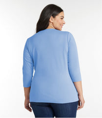 L.L.Bean New | Women's Tee, Three-Quarter-Sleeve Splitneck Tunic