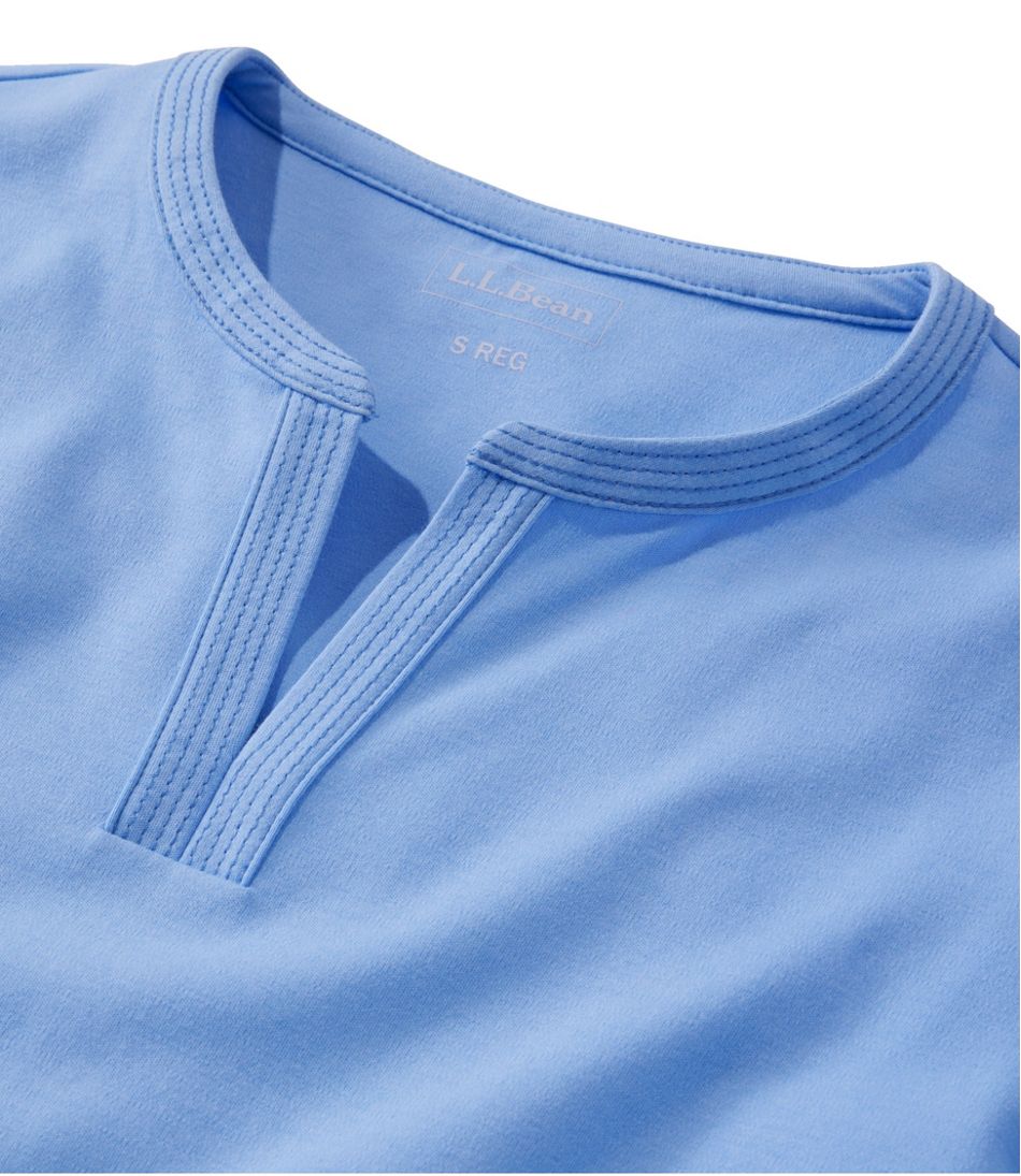 L.L.Bean New | Women's Tee, Three-Quarter-Sleeve Splitneck Tunic