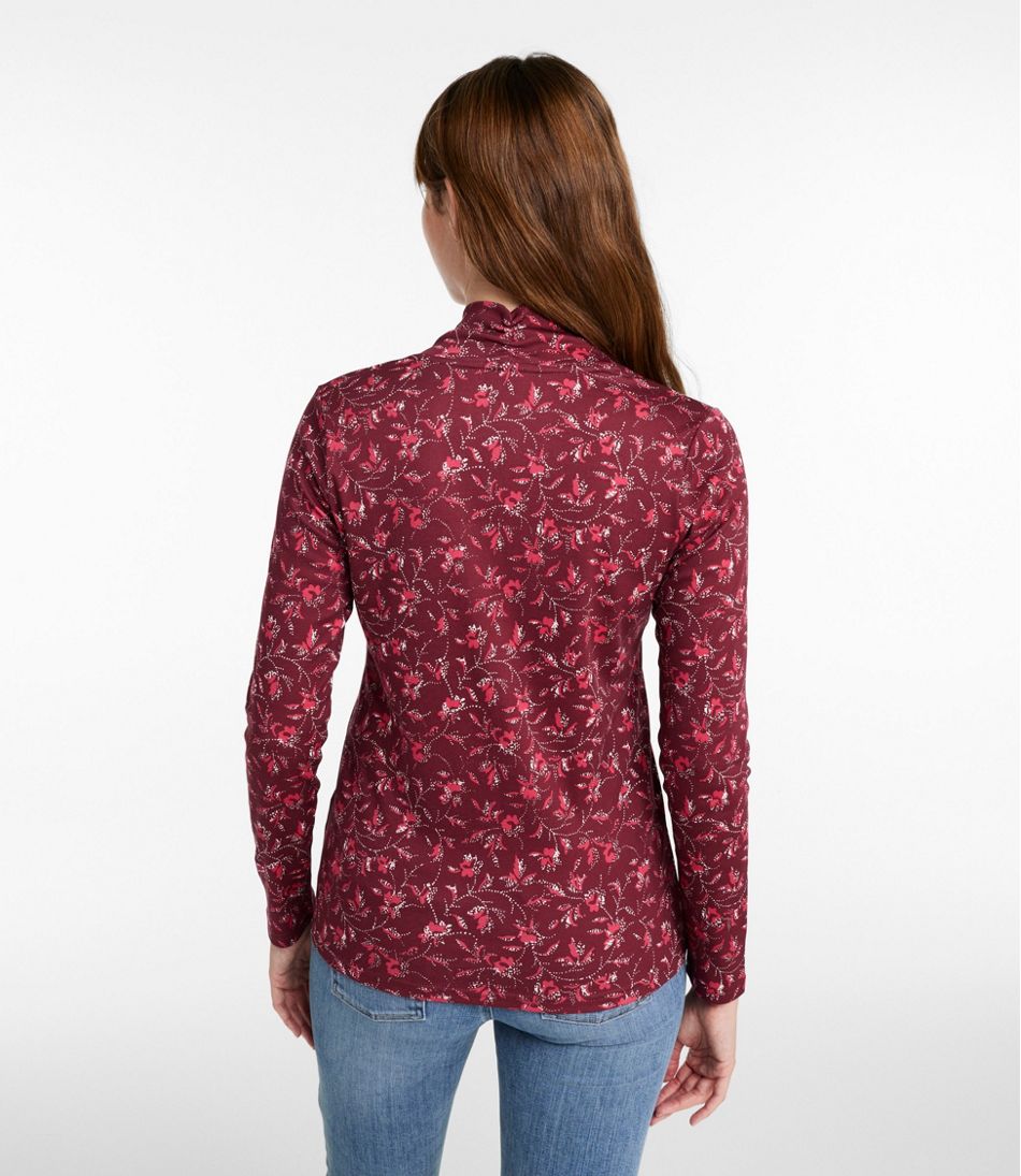 L.L.Bean Online | Women's Pima Cotton Tee, Shawl Long-Sleeve Print