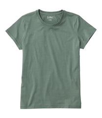 L.L.Bean Discount | Women's Soft Stretch Supima-Blend Tee, Crewneck Short-Sleeve