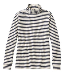L.L.Bean Outlet | Women's Interlock Turtleneck, Long-Sleeve Stripe