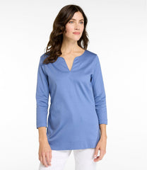 L.L.Bean On Sale | Women's Pima Cotton Tunic, Three-Quarter-Sleeve Splitneck