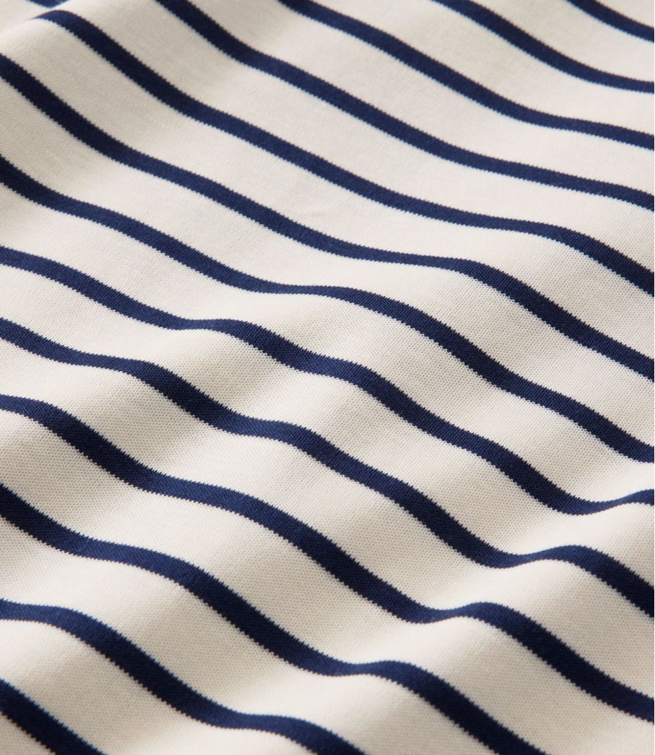 L.L.Bean For Sale | Women's Pima Cotton Tee, Three-Quarter-Sleeve Polo Stripe