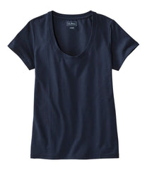 L.L.Bean Online | Women's Soft Stretch Supima-Blend Tee, Scoopneck Short-Sleeve