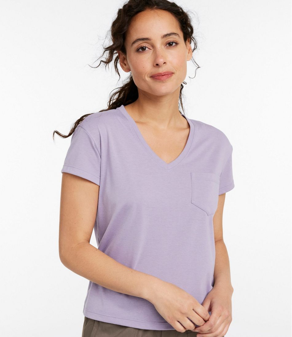 L.L.Bean Discount | Women's Vista Camp Tee, Short-Sleeve V-Neck