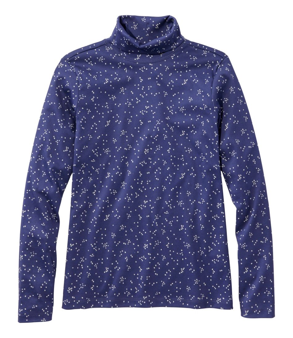 L.L.Bean Outlet | Women's Pima Cotton Turtleneck, Long-Sleeve Print