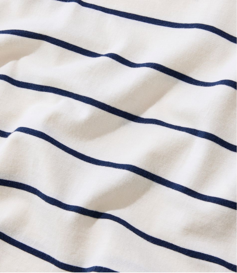 L.L.Bean On Sale | Women's Soft Stretch Supima-Blend Tee, Scoopneck Short-Sleeve Stripe