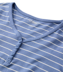 L.L.Bean | Women's V-Neck Henley, Long-Sleeve Stripe