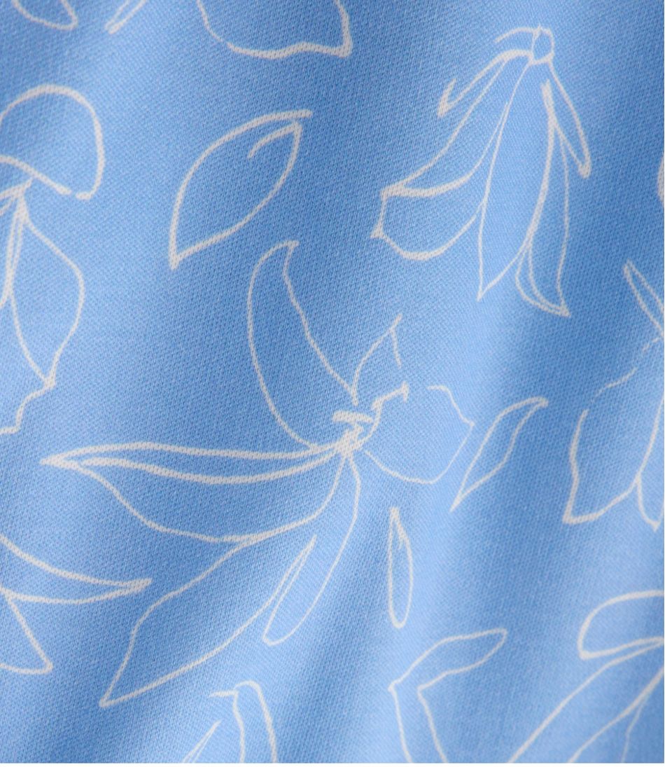 L.L.Bean Online | Women's Pima Cotton Tunic, Three-Quarter-Sleeve Splitneck Print