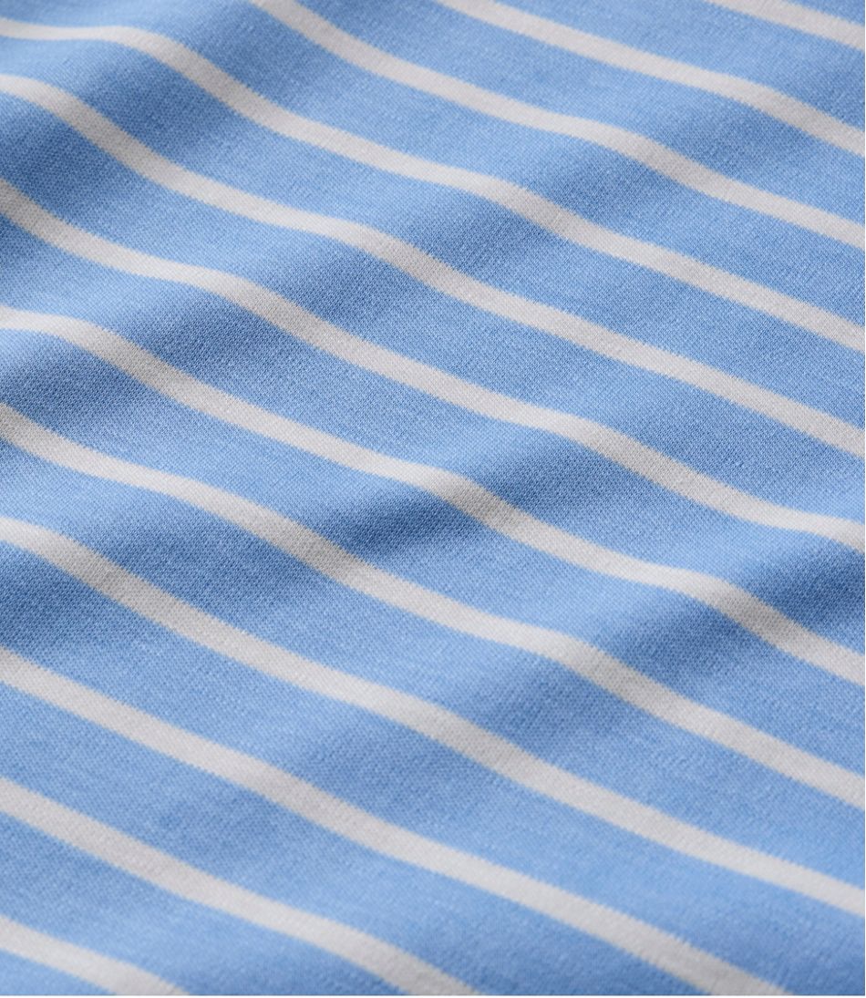 L.L.Bean On Sale | Women's Pima Cotton Tee, Elbow-Sleeve Boatneck Stripe