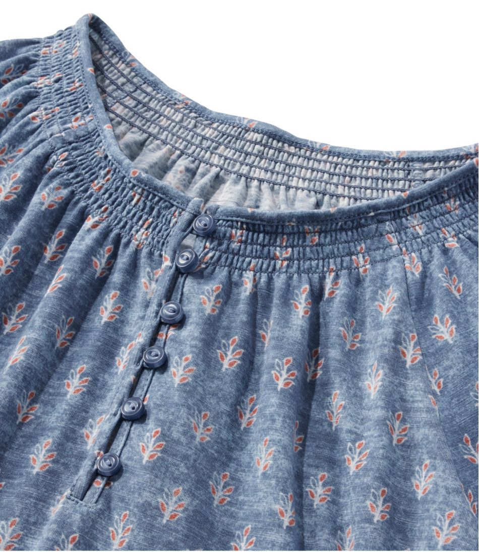 L.L.Bean Discount | Women's Camden Hills Tee, Three-Quarter-Sleeve Print