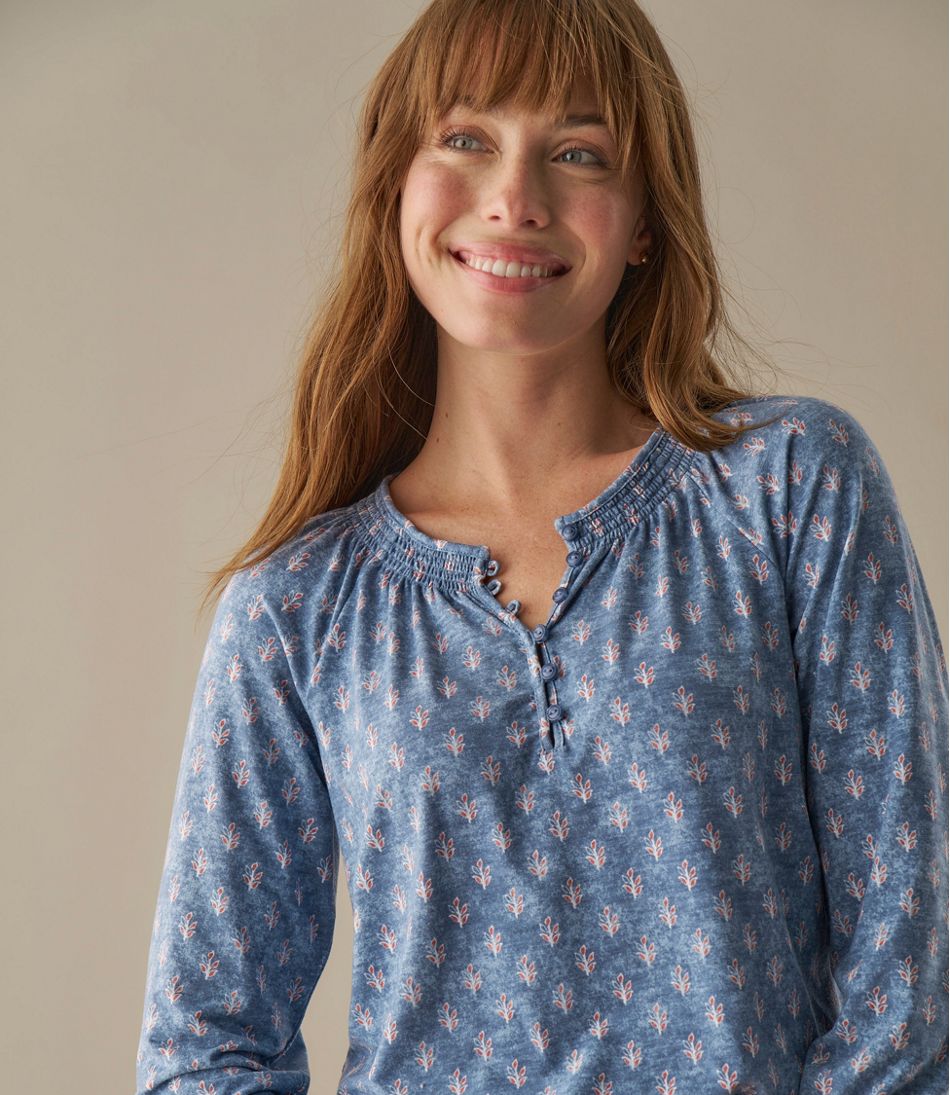 L.L.Bean Discount | Women's Camden Hills Tee, Three-Quarter-Sleeve Print